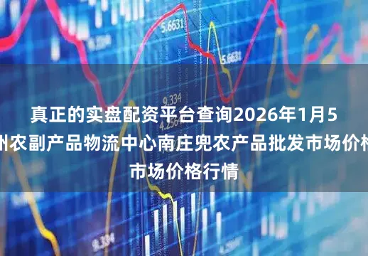 真正的实盘配资平台查询2026年1月5日杭州农副产品物流中心南庄兜农产品批发市场价格行情