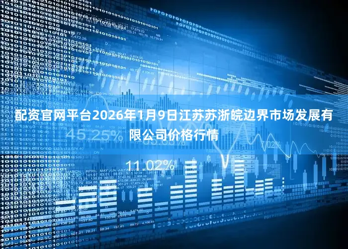 配资官网平台2026年1月9日江苏苏浙皖边界市场发展有限公司价格行情